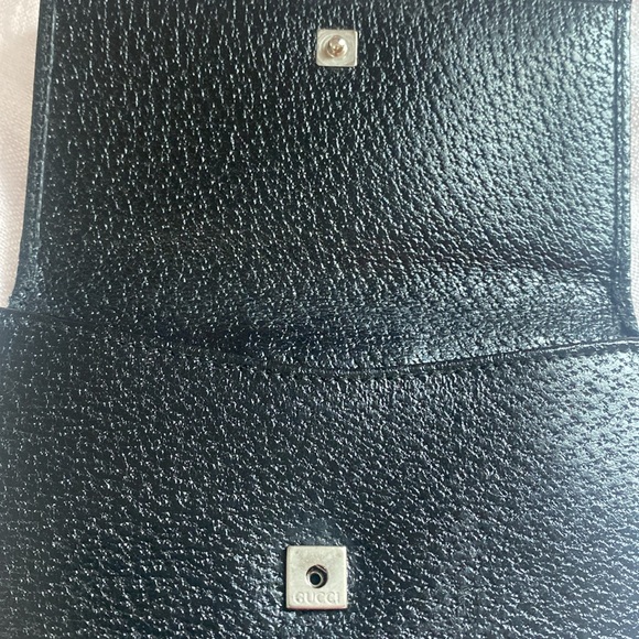 Gucci black compact 🌹leather wallet Great used Condition - Picture 8 of 12